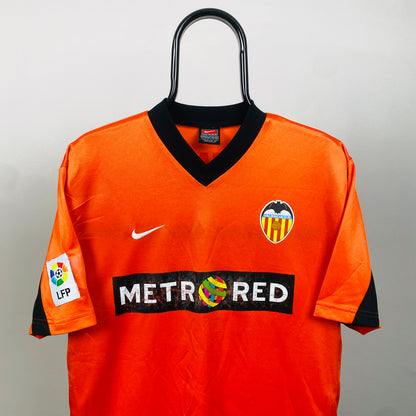 00s Nike Valencia Ayala 4 Football Shirt T-Shirt Orange Small