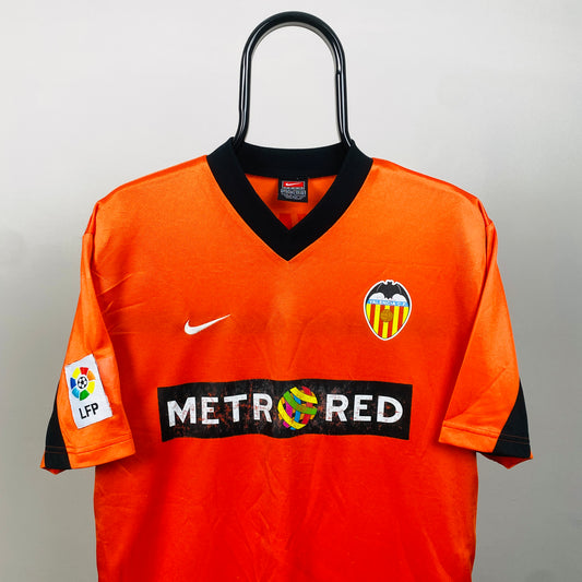 00s Nike Valencia Ayala 4 Football Shirt T-Shirt Orange Small