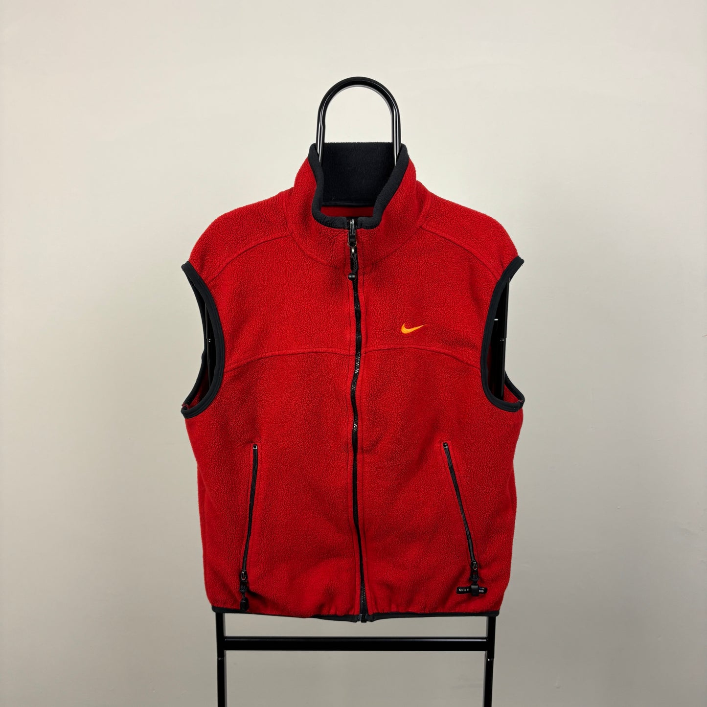 90s Nike ACG Fleece Body Warmer Sweatshirt Red Medium