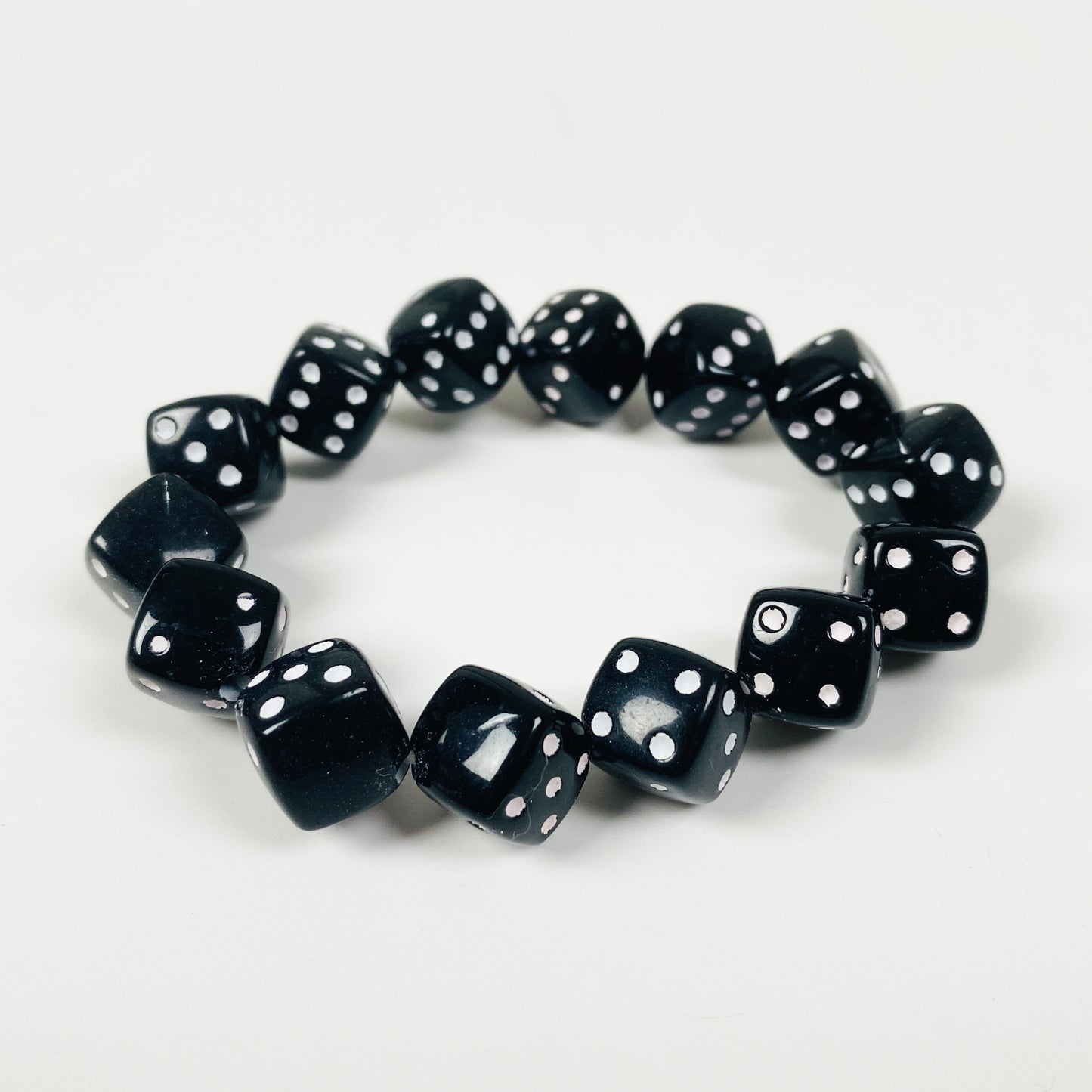 Retro Dice Bracelet Necklace Chain Black