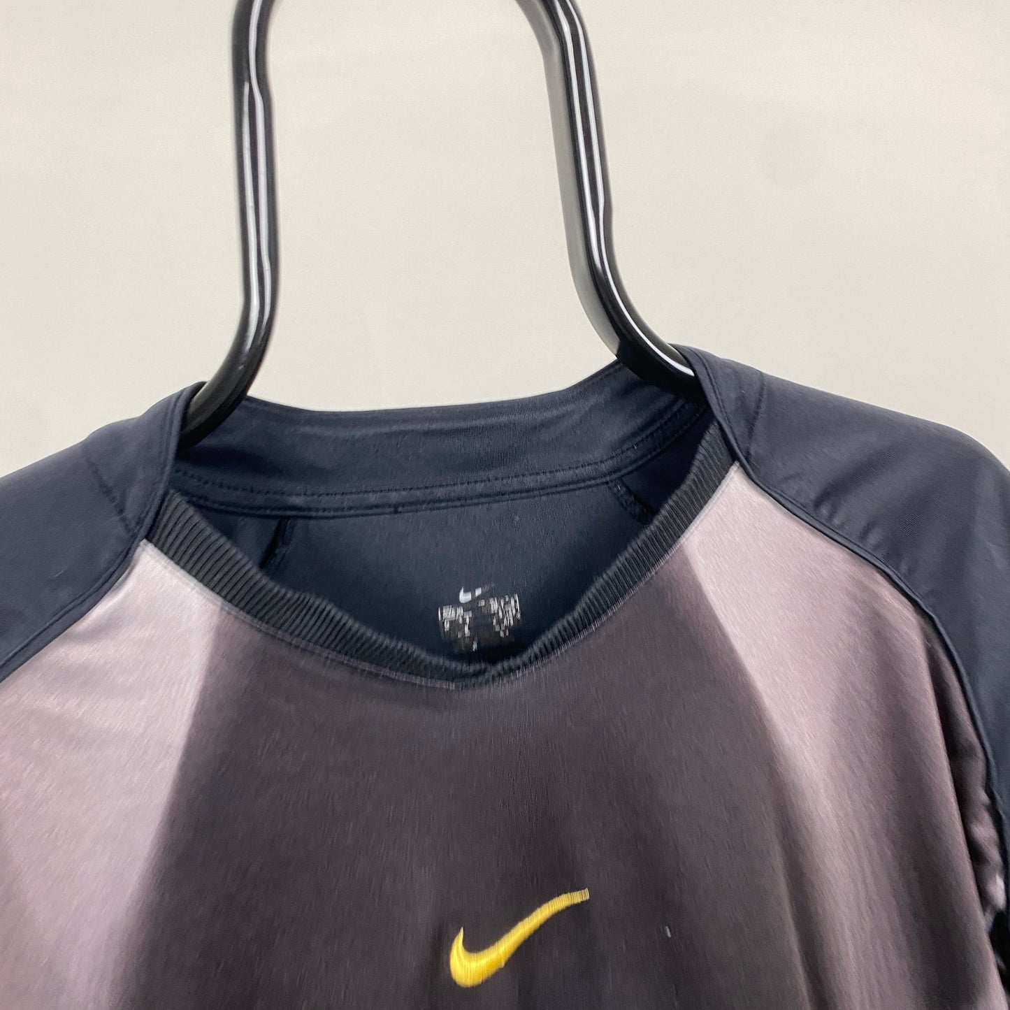 00s Nike T90 Football Shirt T-Shirt Black XL
