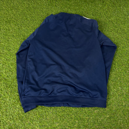 00s Nike PSG Windbreaker Jacket + Joggers Set Blue Small