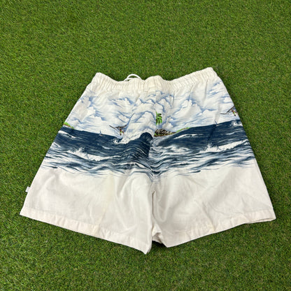 90s Cotton Surf Shorts White Medium