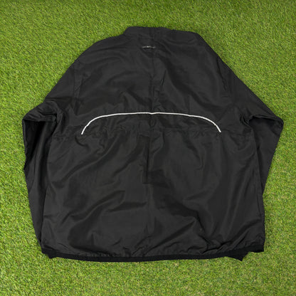 00s Nike Piping Tracksuit Jacket + Joggers Set Black Large