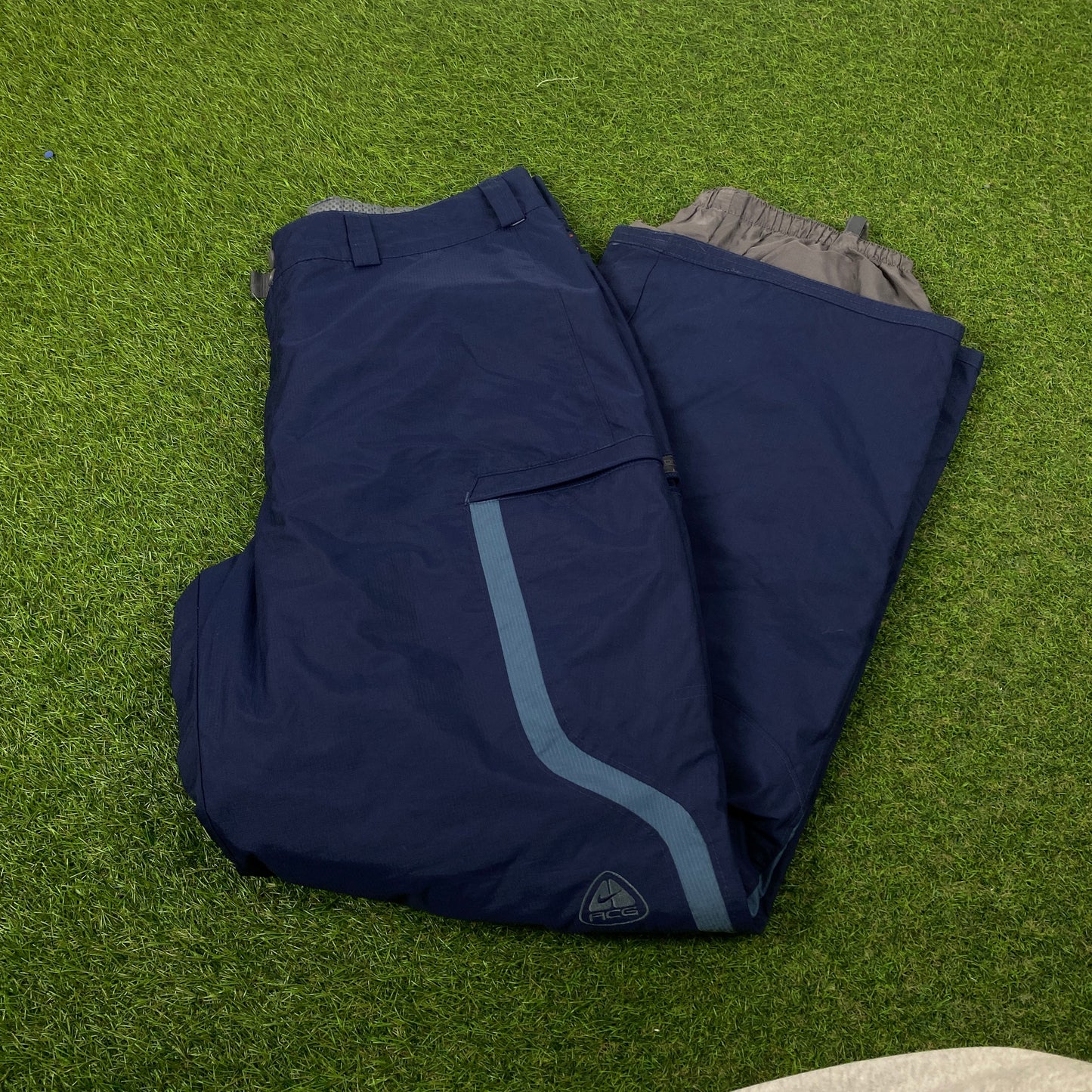 00s Nike ACG Ski Salopettes Trousers Joggers Blue Medium