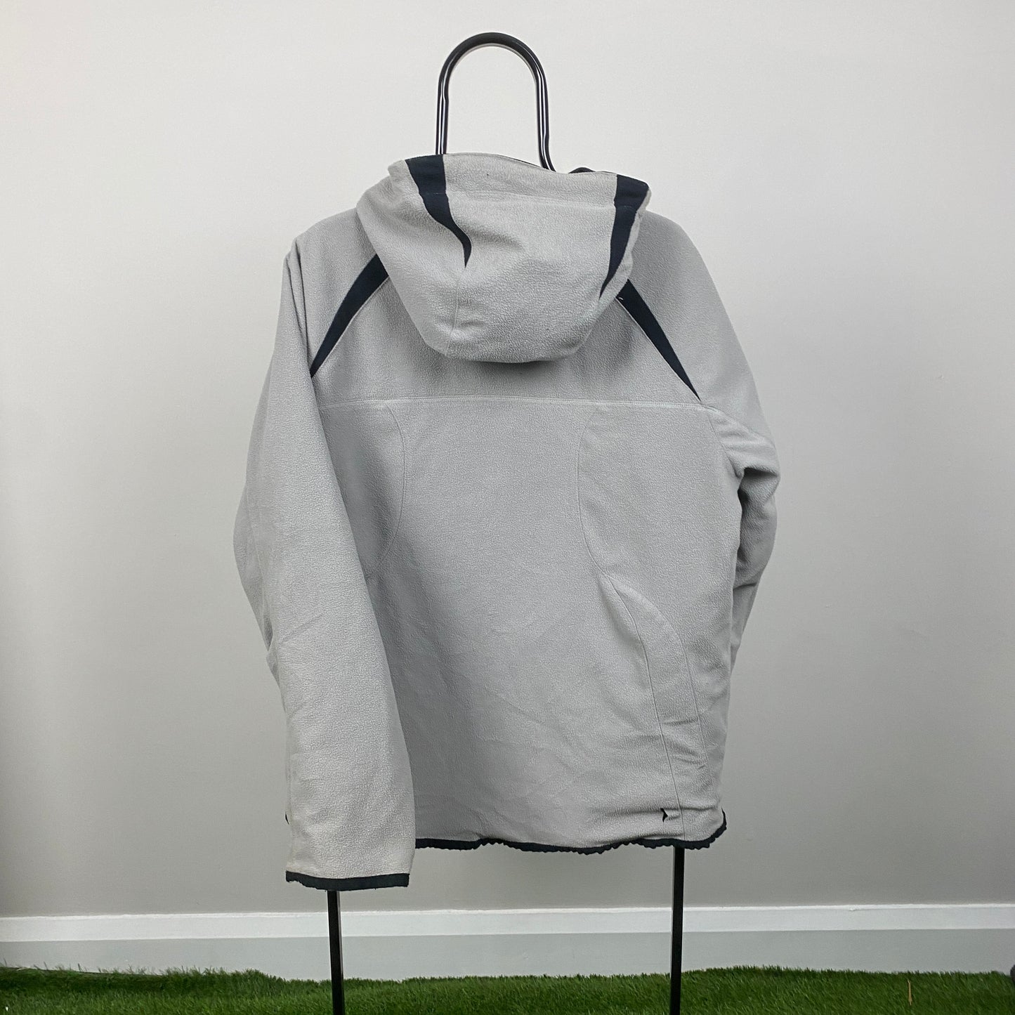 00s Nike Reversible Fleece Coat Jacket Blue Medium