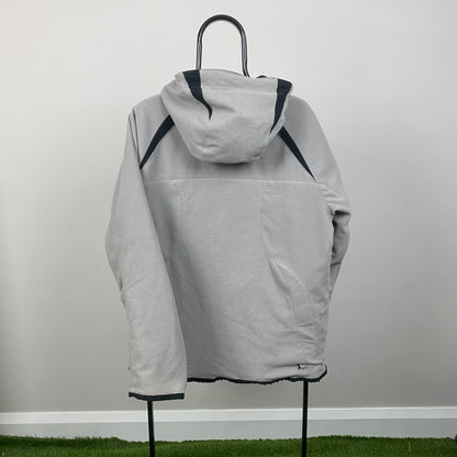 00s Nike Reversible Fleece Coat Jacket Blue Medium
