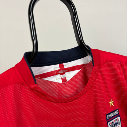 00s Umbro England Football Shirt T-Shirt Red XL