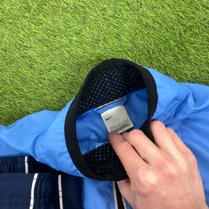 00s Nike Clima-Fit Piping Jacket + Joggers Set Blue Medium