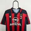 Retro 90s AC Milan Fan Style Football Shirt T-Shirt Red XL