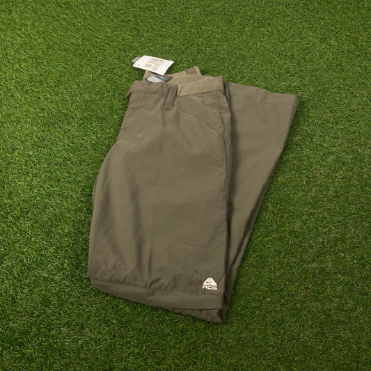 00s Nike ACG Zip Off Trousers Joggers Brown XS