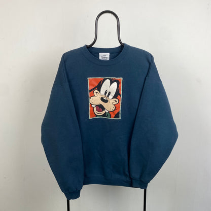 Retro Disney Goofy Sweatshirt Blue XL