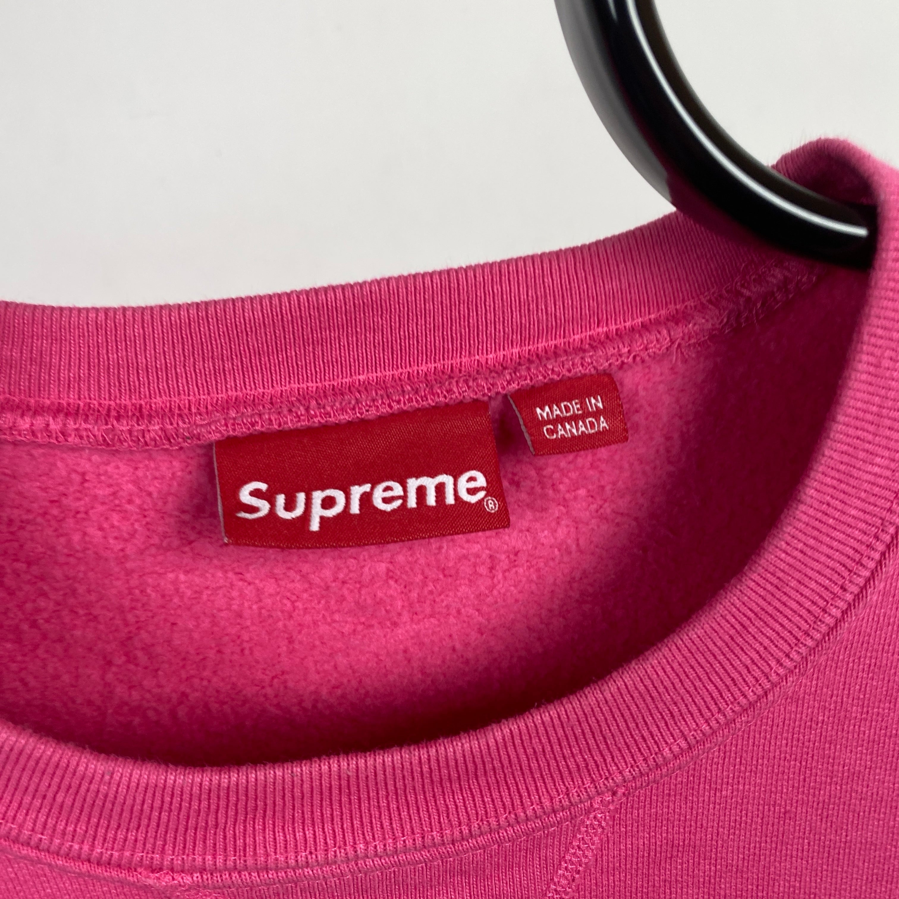 Pink supreme outlet sweatshirt