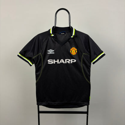 90s Umbro Manchester United Football Shirt T-Shirt Black XS