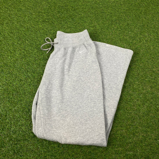 00s Nike Wide Leg Cotton Joggers Grey Small
