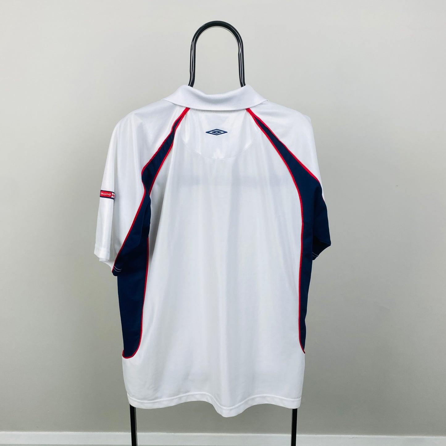 Retro Umbro England Football Shirt T-Shirt White XL