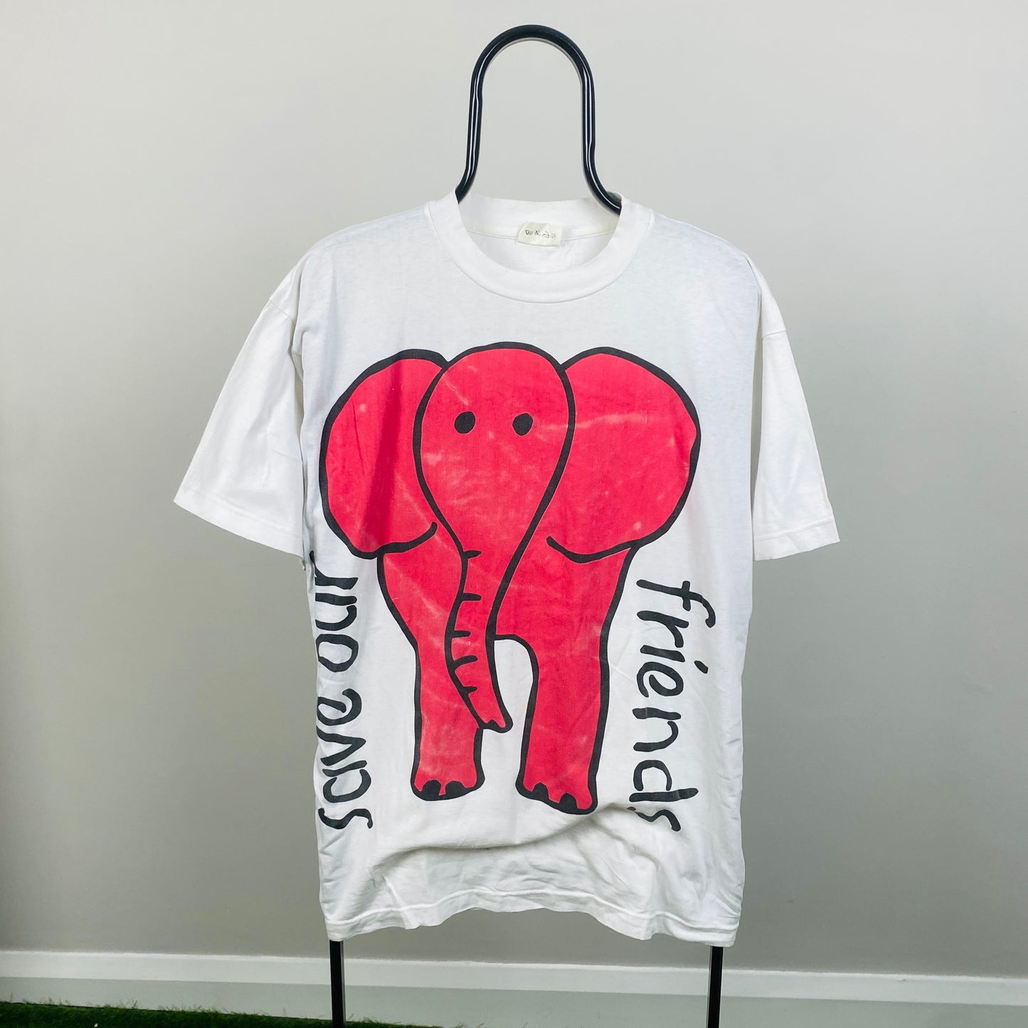 90s Elephant T-Shirt White XL