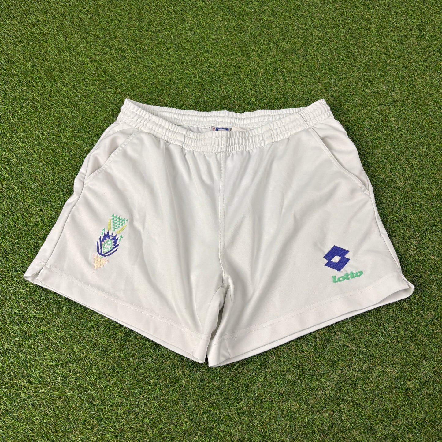90s Lotto Boris Becker Tennis Shorts White Large