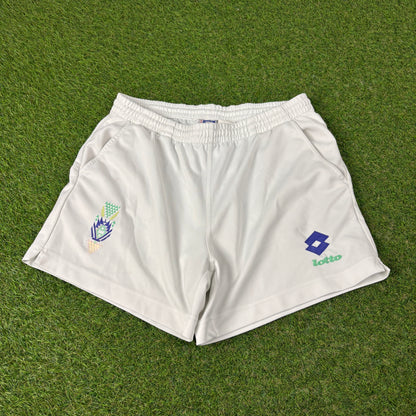 90s Lotto Boris Becker Tennis Shorts White Large