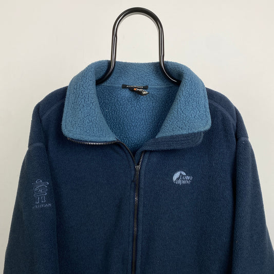 Retro Lowe Alpine Aleutian Fleece Sweatshirt Blue Large