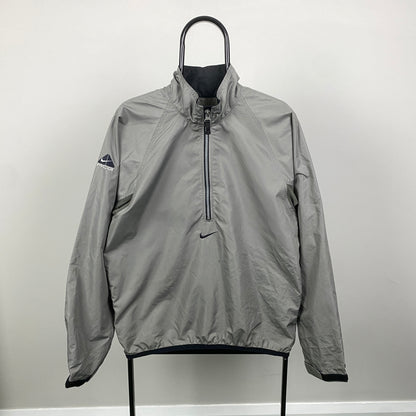 90s Nike ACG Packable Windbreaker Coat Jacket Grey Medium