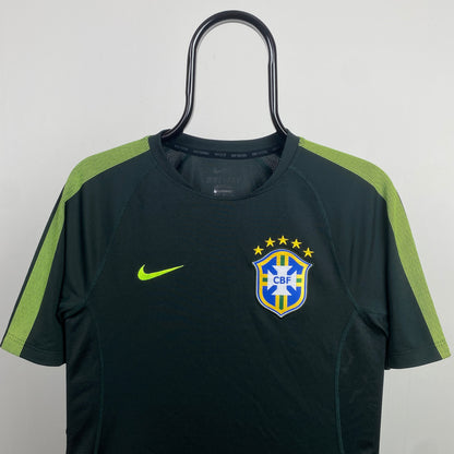 00s Nike Brazil Football Shirt T-Shirt Green Small