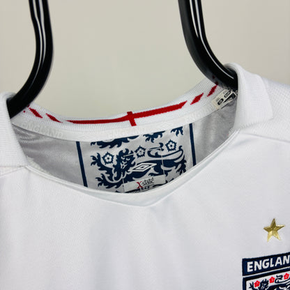 00s Umbro England Football Shirt T-Shirt White XXL
