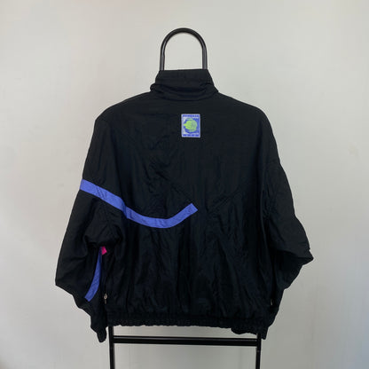 90s Nike Challenge Court Windbreaker Jacket Black Medium