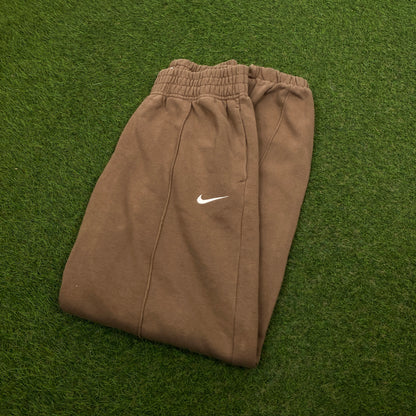 00s Nike Wide Leg Cotton Joggers Brown Small