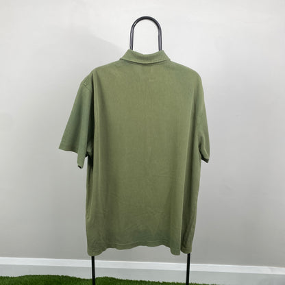 90s Nike Cord Challenge Court Polo Shirt T-Shirt Green Large