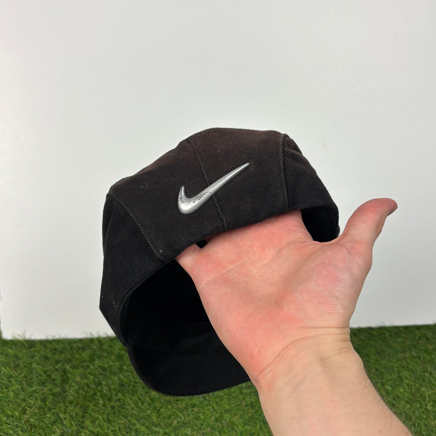 90s Nike Newsboy Flat Cap Hat Black
