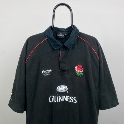 00s Guinness England Rugby Shirt T-Shirt Black XXL/3XL
