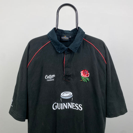 00s Guinness England Rugby Shirt T-Shirt Black XXL/3XL