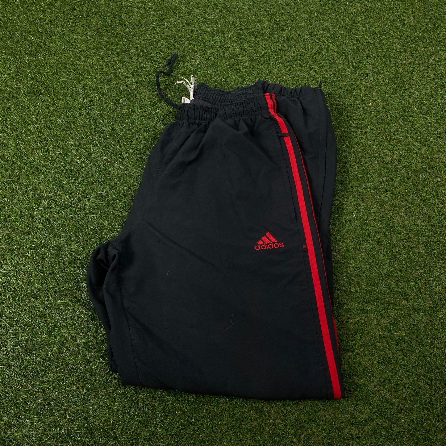 00s Adidas Piping Joggers Grey Medium