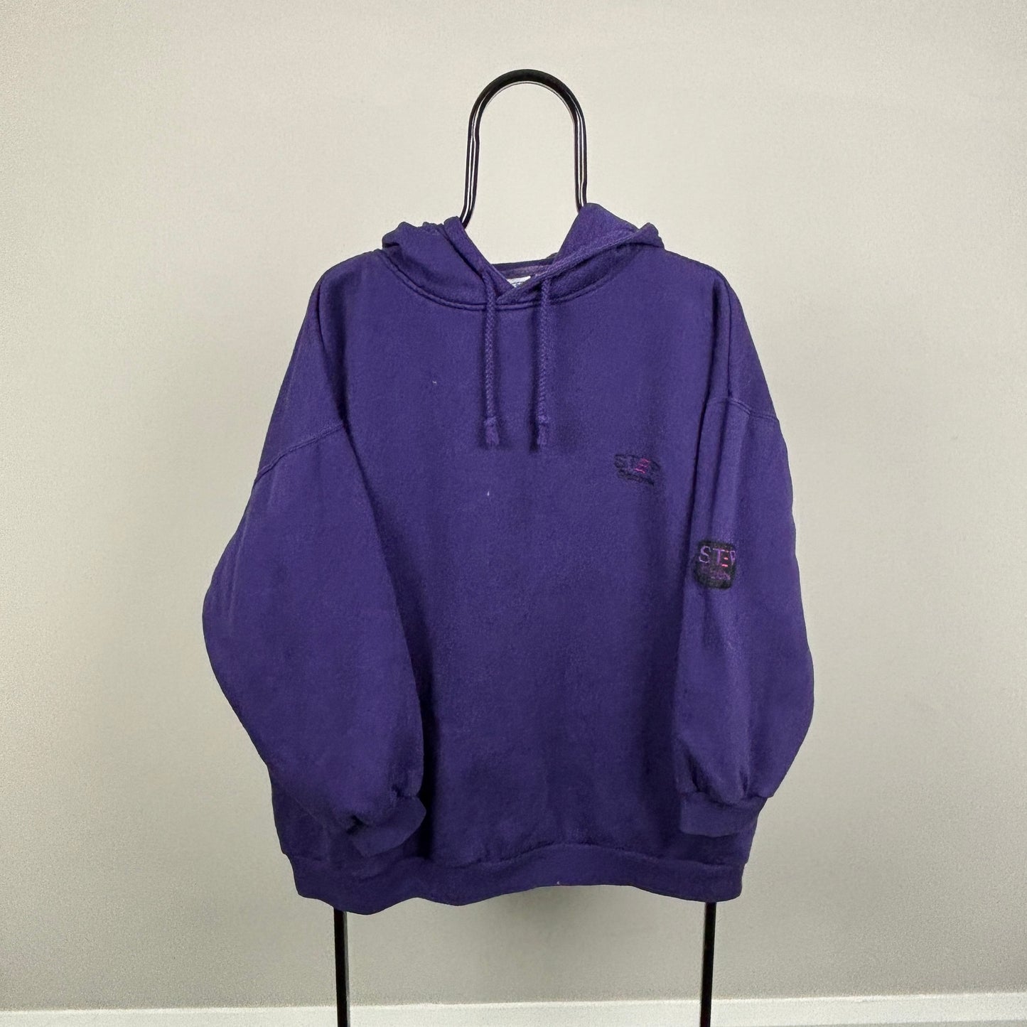 90s Reebok Hoodie Purple Large