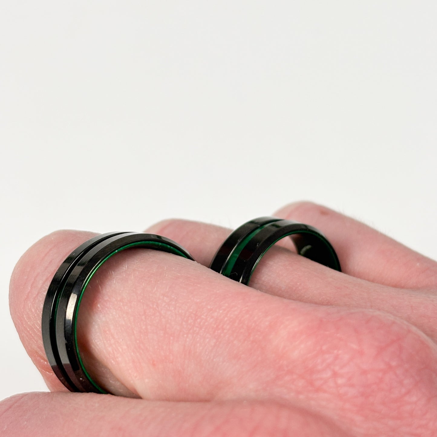 Universal Band Ring Tungsten Green