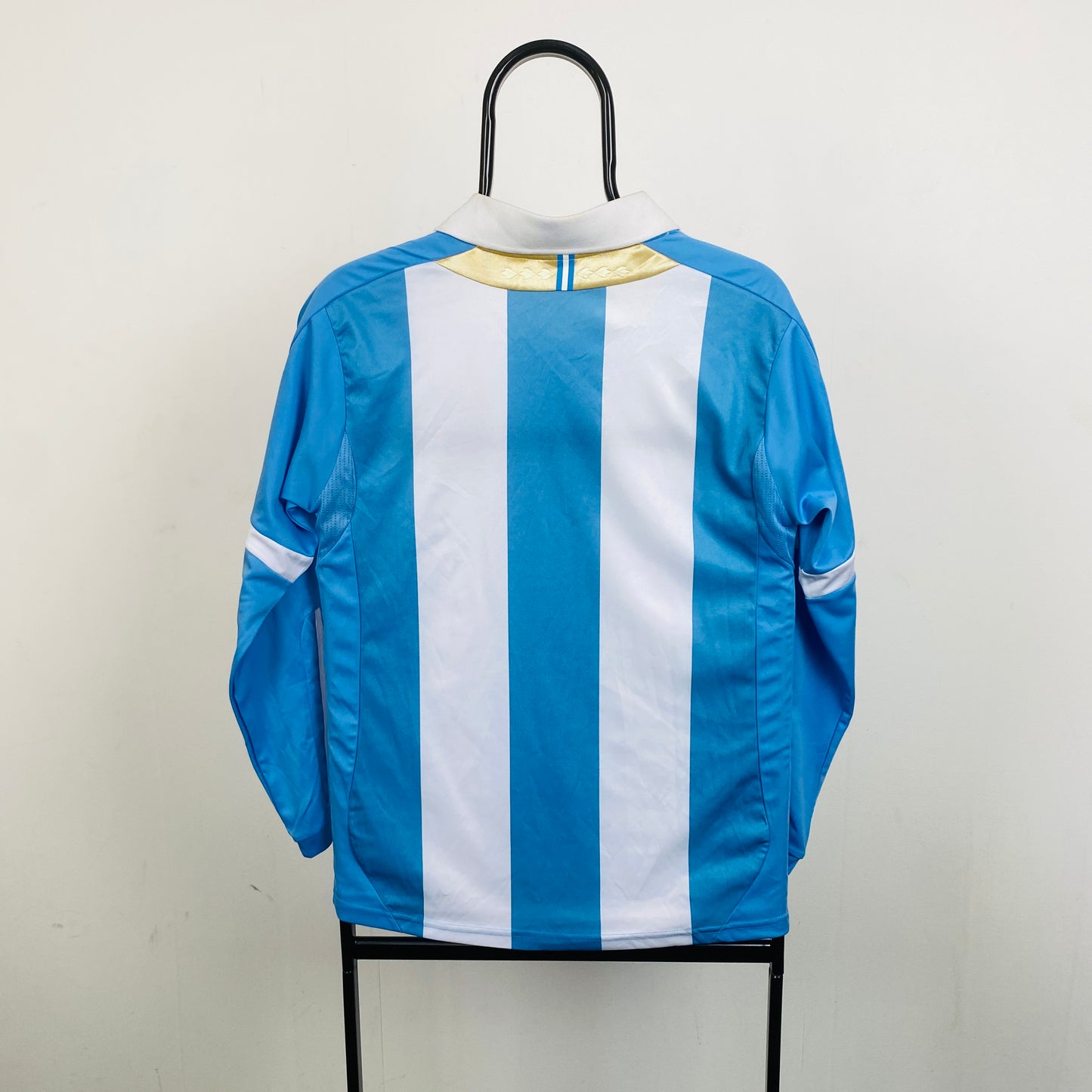 Retro Argentina Football Shirt T-Shirt Blue Small