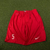 00s Nike Football Shorts Red Medium