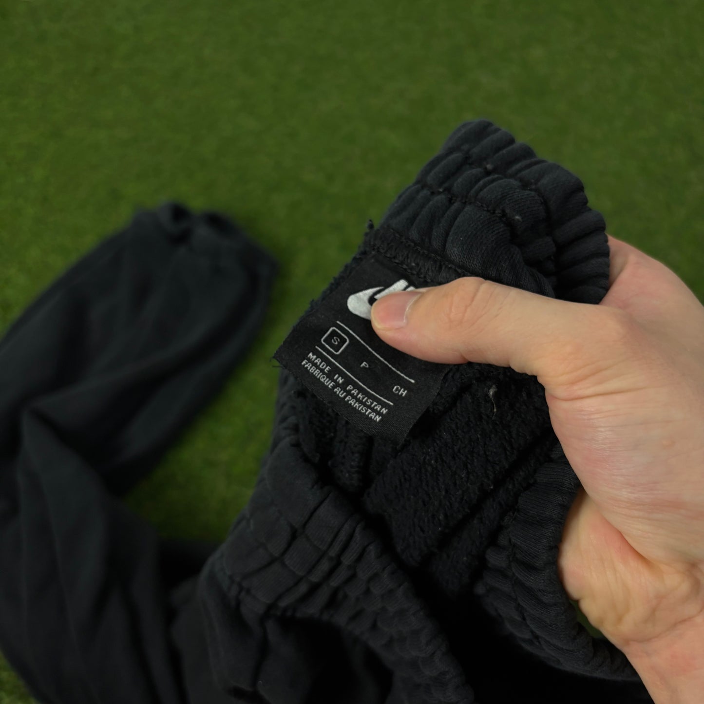 00s Nike Wide Leg Cotton Joggers Black Small