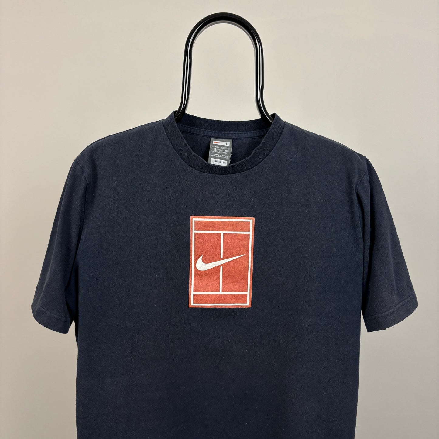 00s Nike Roland Garros Court T-Shirt Blue Large
