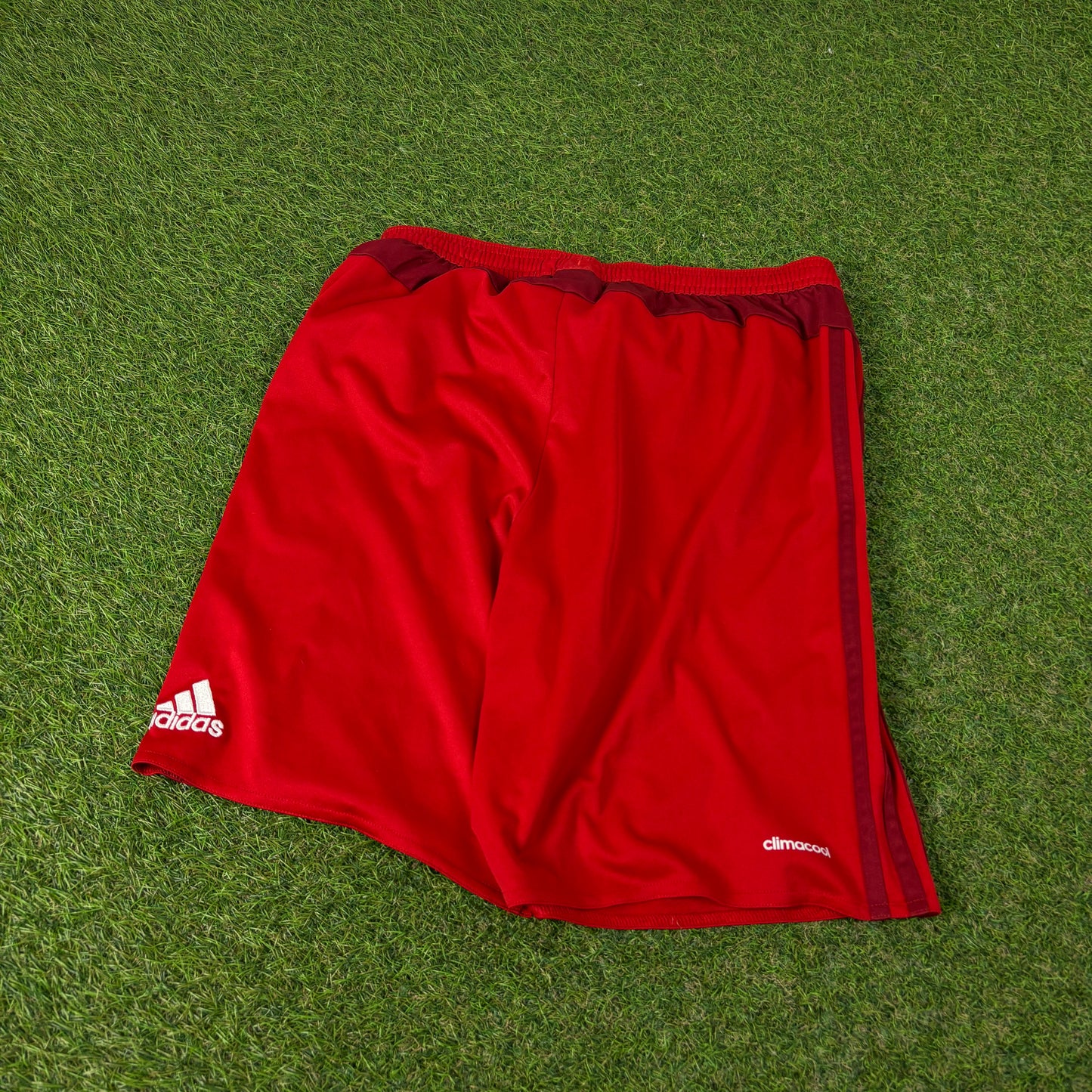 00s Adidas Bayern Munich Football Shorts Red Small