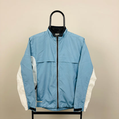 00s Nike Reflective Piping Windbreaker Jacket Baby Blue Small