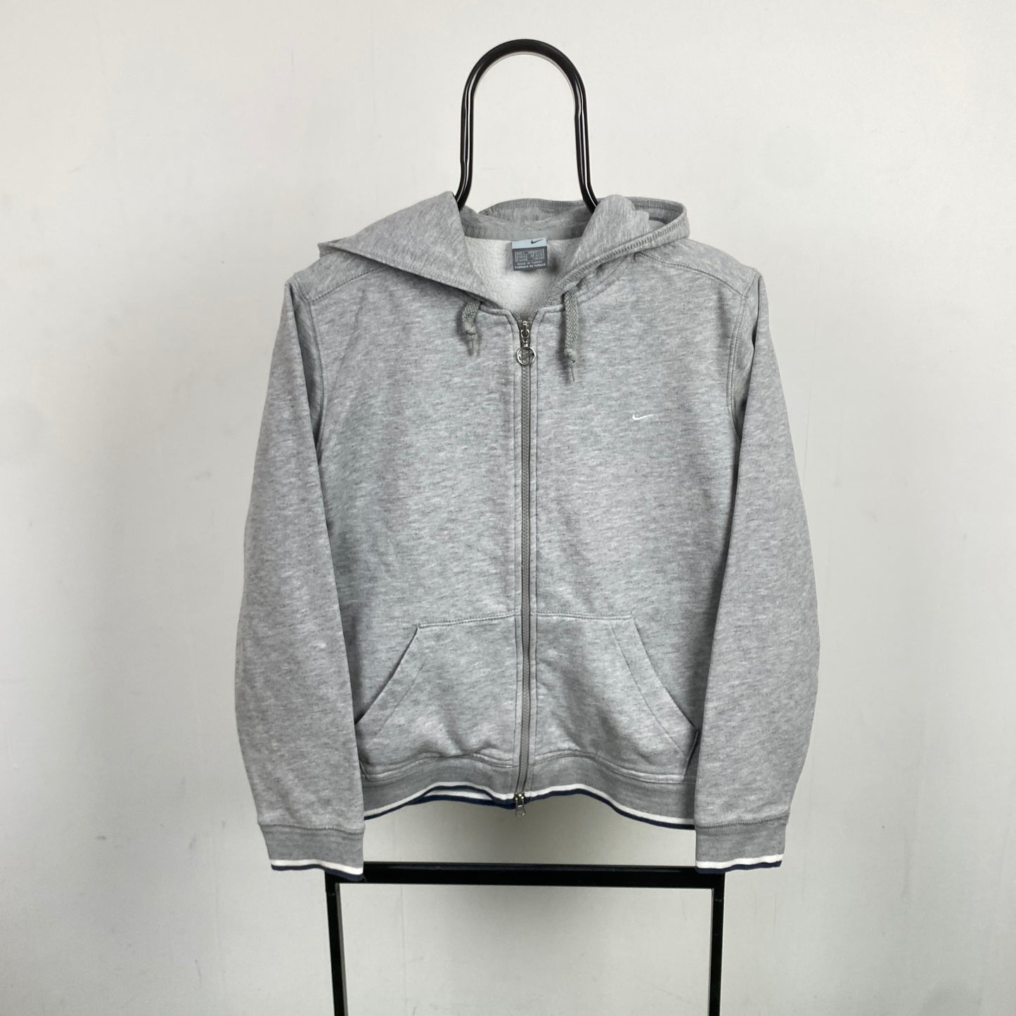 00s Nike Zip Hoodie Grey Womens Large