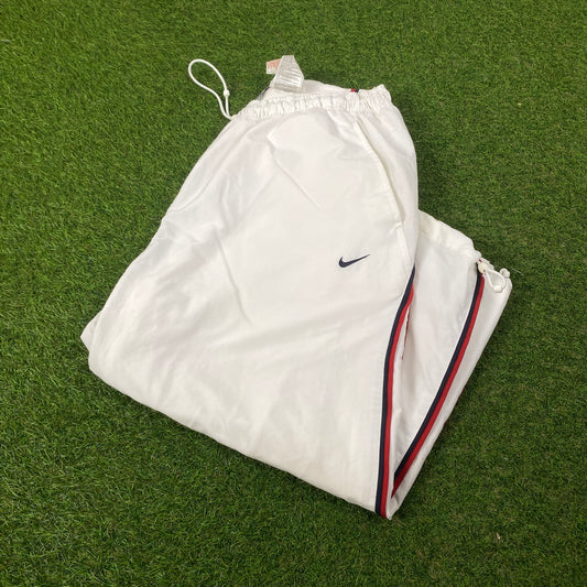00s Nike 3/4 Length Piping Long Shorts White XL