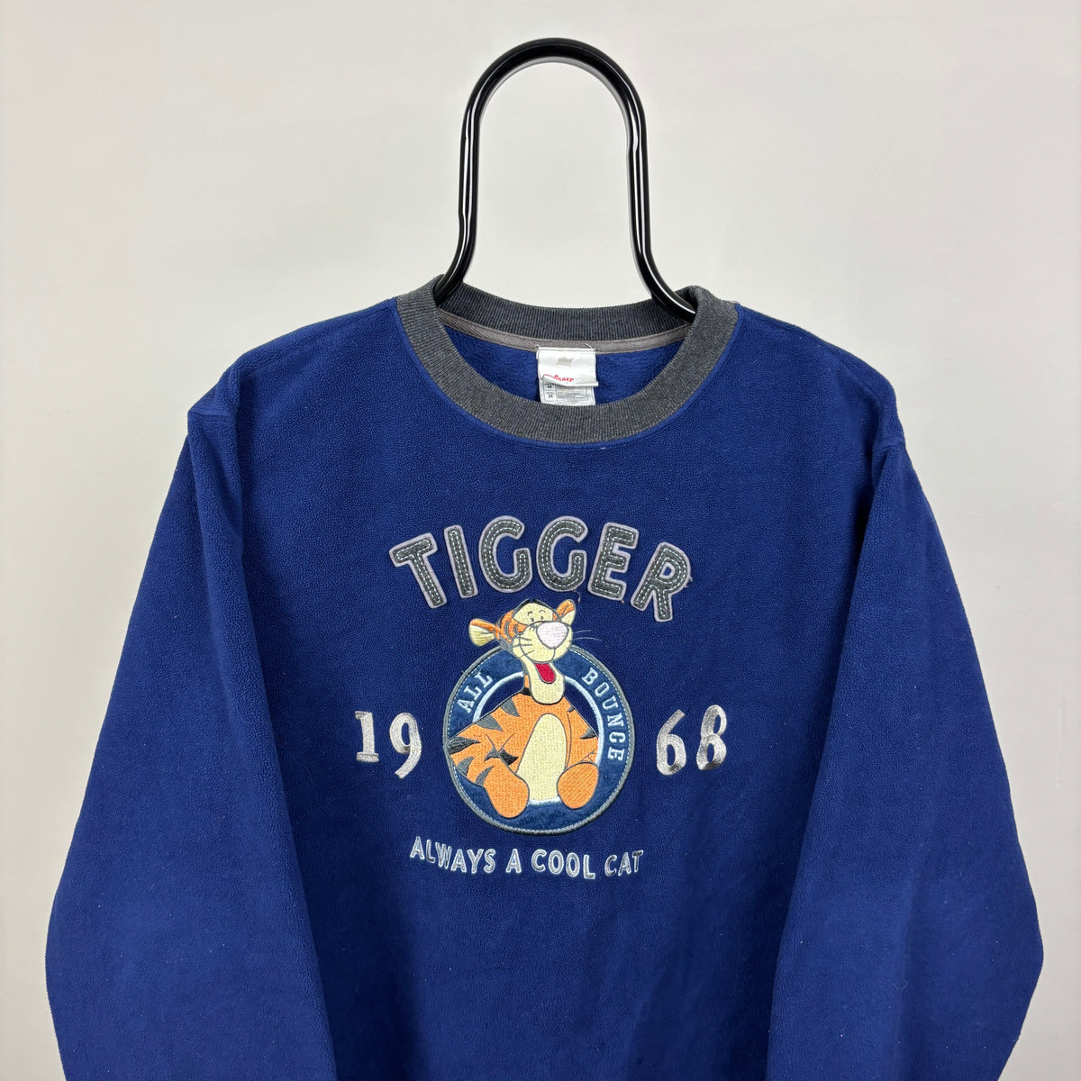 90s Disney Tigger Fleece Sweatshirt Blue Medium