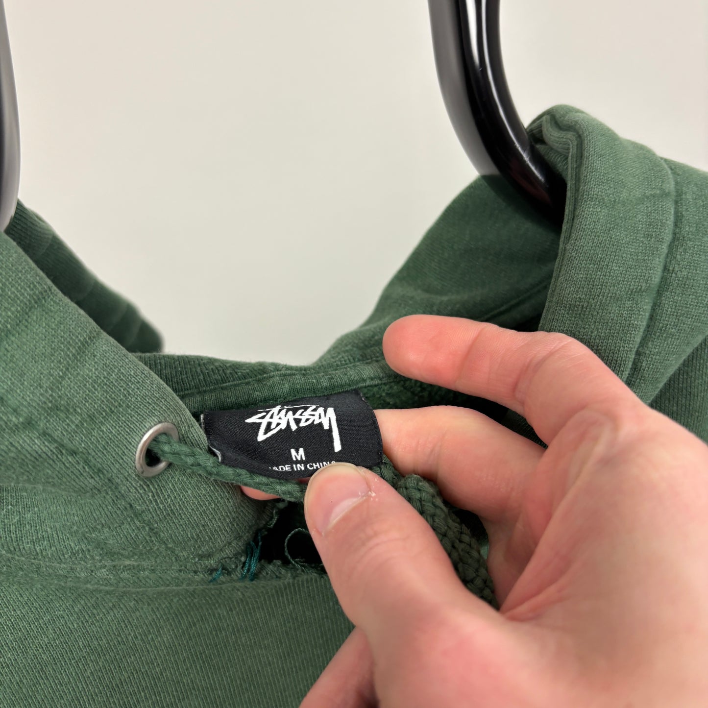 00s Stussy Hoodie Green Medium