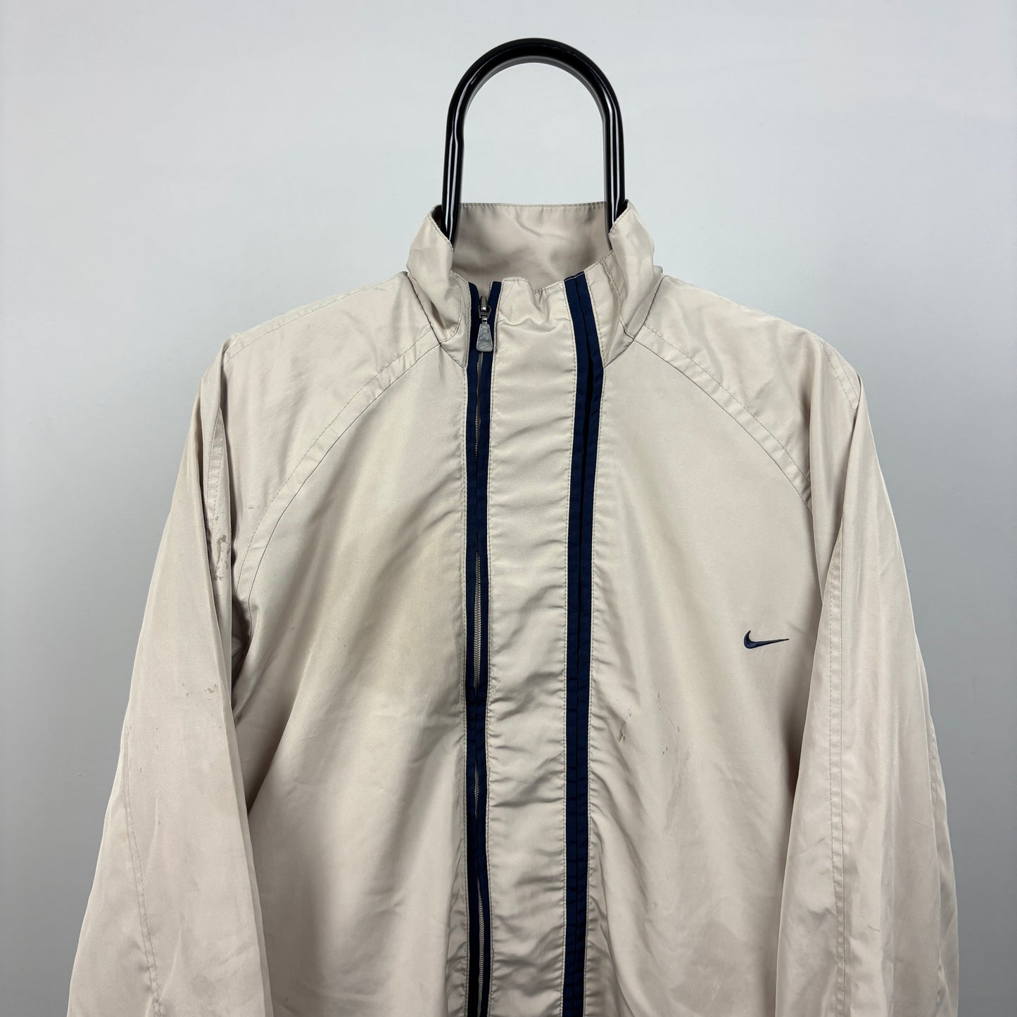 00s Nike Double Zip Windbreaker Jacket Brown XL
