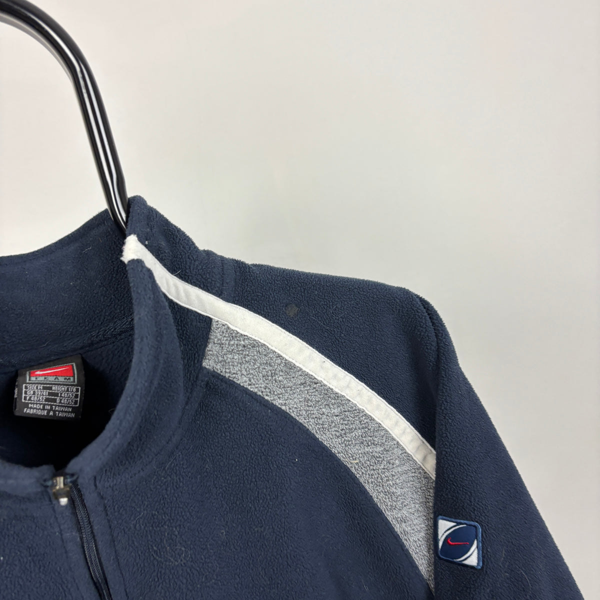 00s Nike England Rugby 1/4 Zip Fleece Sweatshirt Blue Medium