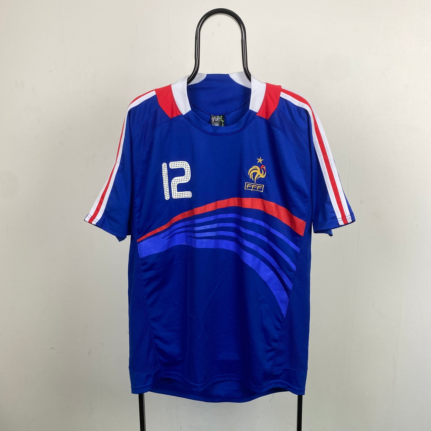 Retro France Henry Football Shirt T-Shirt Blue XL