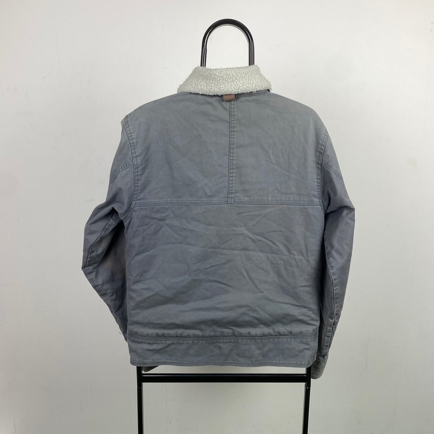 90s Nike ACG Sherpa Fleece Jacket Coat Grey Small